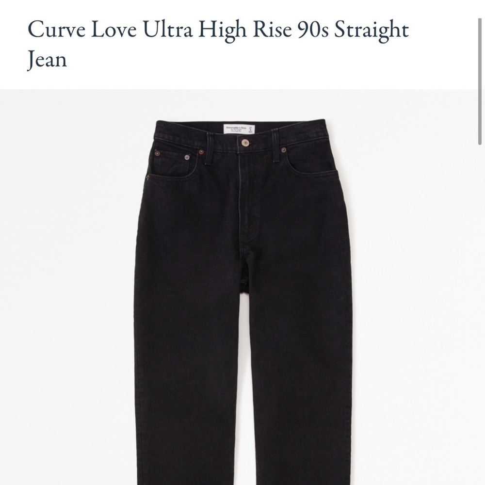 Abercrombie Black Jeans - Curve Love Ultra High rise 90s straight